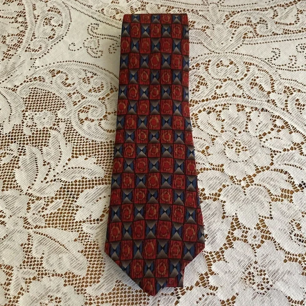 Men’s 100% Silk Tie Molecular Expressions Cocktail Collection EUC Made 🇺🇸 USA